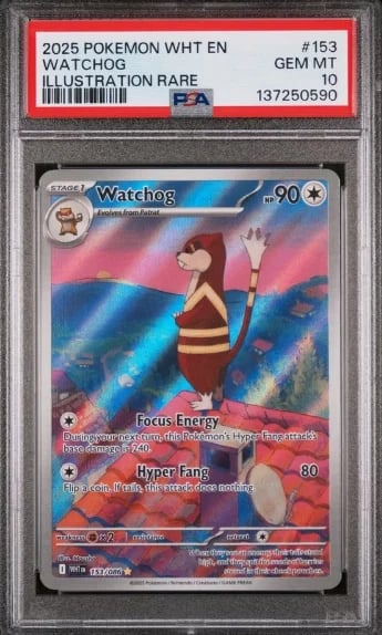 PSA-graded illustration rare card, showing a character with special abilities